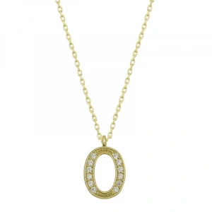 925 Ayar Gümüş O Harfi Kadın Gümüş Kolye