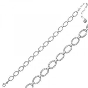 925 Ayar Gümüş Oval Taşlı Bileklik