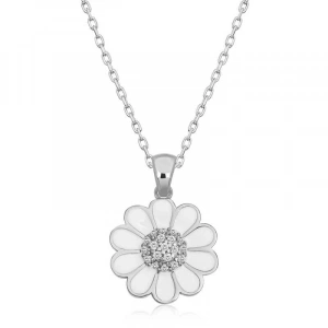 925 Ayar Gümüş Papatya Kadın Gümüş Kolye