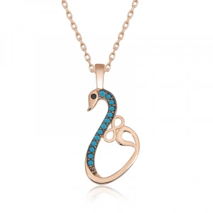 925 Ayar Gümüş Sonsuzluk Kadın Kuğu Gümüş Kolye