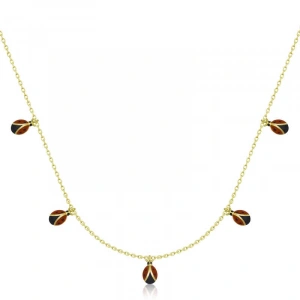 925 Ayar Gümüş Uğur Böceği Şans Kadın Gümüş Kolye