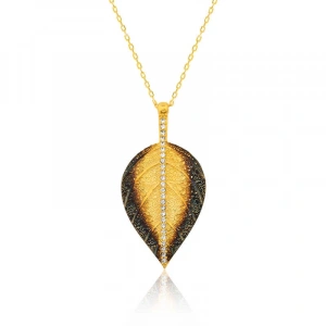 925 Ayar Gümüş Yaprak Kadın Gümüş Kolye