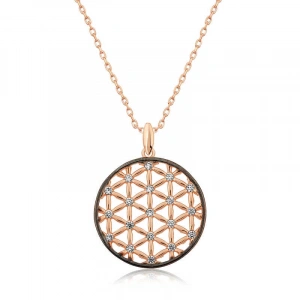 925 Ayar Gümüş Yaşam Çiçeği Kadın Gümüş Kolye