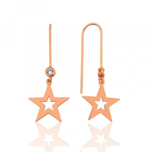 925 Ayar Gümüş Yıldız Küpe