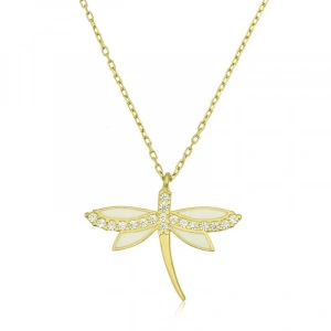 925 Ayar Gümüş Yusufçuk Bayan Gümüş Kolye