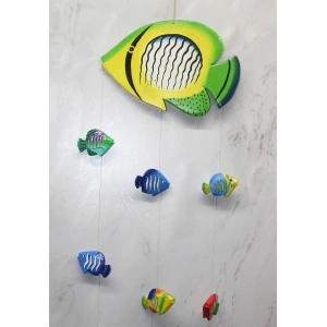 MDB Ahşap Balıklı Rüzgar Çanı