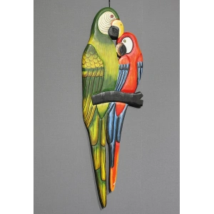 MDB Ahşap Duvara Asmalı 2li Papağan Model 1