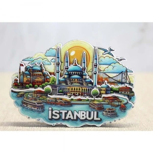 Ahşap İstanbul Temalı Magnet