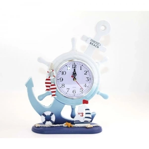 Ahşap Marin Çapa Ve Dümen Tasarımlı Saat