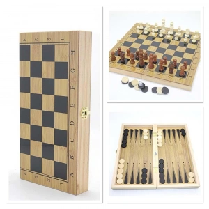 Ahşap Satranç ve Tavla Seti