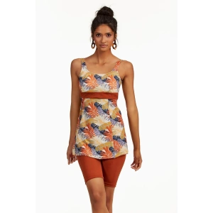 MDB Argento 0551-9165 Yaprak Desenli Yarı Kapalı Taytlı Tankini