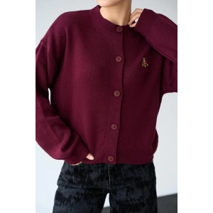 MDB Ayıcıklı Hırka  Bordo