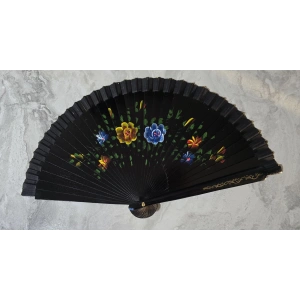 Bambu Çift Taraflı Siyah Yelpaze 12li Paket