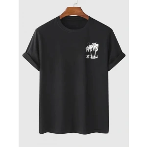 MDB Baskılı Oversize Bisiklet Yaka Tshirt  iyah
