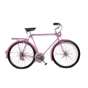 Bisiklet Pano Pembe Pano Vintage Dekoratif Ev Ofis Hediyelik