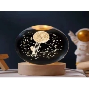 Cam Küre Alt kısmı Ahşap USBli Dekoratif Hediyelik