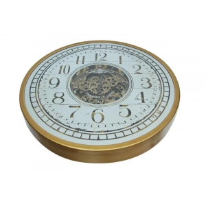 Çarklı Duvar Saati Sarıoksit Akar Mekanizmalı Dekoratif Hediyelik