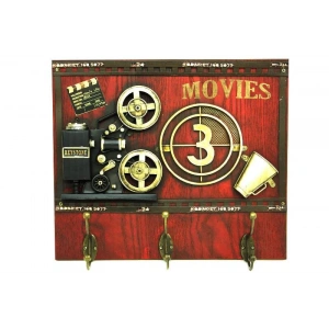 Dekoratif Metal Askı Askılık Sinemaskop Vintage Biblo Hediyelik