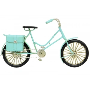 Dekoratif Metal Bisiklet Çantalı Vintage Biblo Hediyelik