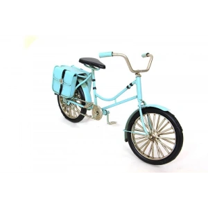 Dekoratif Metal Bisiklet Çantalı Vintage Biblo Ofis Ev Hediyelik