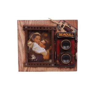 Dekoratif Metal Çerçeve Fotoğraf Makinesi Dekorlu Hediyelik