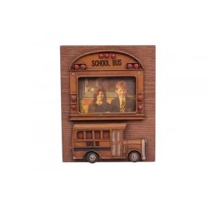 Dekoratif Metal Çerçeve Okul Otobüsü Dekorlu Hediyelik