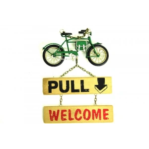 Dekoratif Metal Kapı Yazısı Bisiklet Vintage Dekoratif Hediyelik