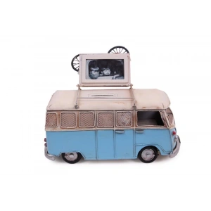 Dekoratif Metal Minibüs Çerçeveli ve Kumbaralı Hediyelik