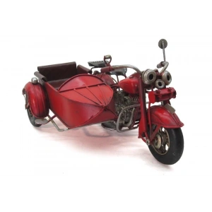 Dekoratif Metal Motosiklet Sepetli Vintage Dekoratif Hediyelik