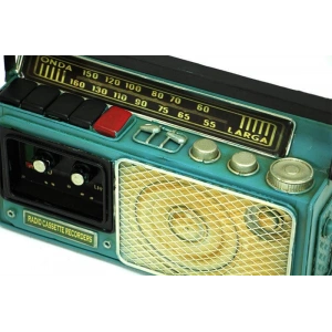 Dekoratif Metal Radyo Kumbara Vintage Biblo Hediyelik
