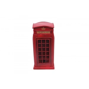 Dekoratif Metal Telefon Kulübesi Kumbaralı Biblo Hediyelik Kumbara