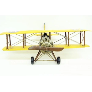 Dekoratif Metal Uçak Çift Kanatlı Biblo Dekoratif Hediyelik