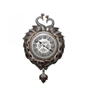 Duvara Asmalı Tavuskuşu Saat Hediyelik