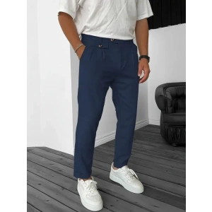 MDB Erkek Belden Düğmeli Cepli Dokuma Pantolon