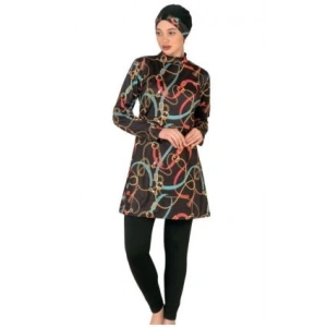 MDB Fantasy 3412  Bayan Desenli Tesettür Mayo