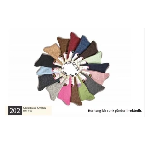 MDB Gama 202 Kadın Düz Model Yün Soket Çorap
