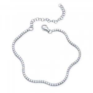 Gümüş 2 mm Su Yolu Kadın Bileklik