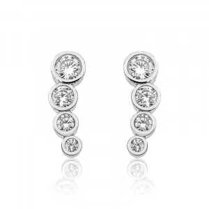 Gümüş 4 Taş Küpe