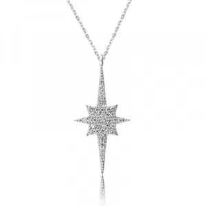 Gümüş Kutup Yıldızı Bayan Kolye