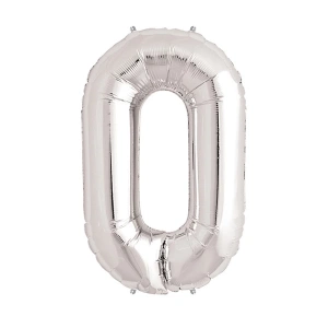 MDB Gümüş Rengi Folyo Rakam Balon 1 Metre