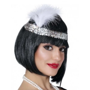 MDB Gümüş Renk Çarliston Saç Bandı