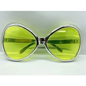 MDB Gümüş Renk Yeşilçam Nostalji 80li Yıllar 90lı Yıllar Parti Gözlüğü  7x16 cm