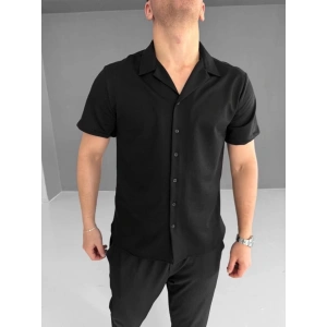 MDB İki İplik Kumaş Gömlek  iyah