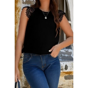 MDB Kadın Kısa Kollu Bisiklet Yaka Ithal Krep Bluz