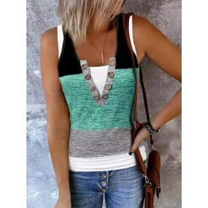 MDB Kadın V Yakalı önden Düğmeli Viskon Bluz