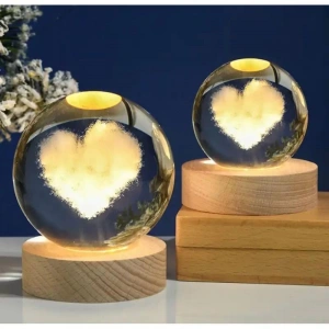 Kalpli Renk Değiştiren Işıklı Cam Küre 6cm