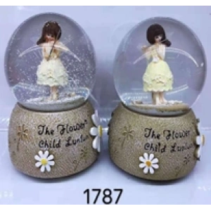 Keman Çalan Kız Kar Küresi Orta Boy