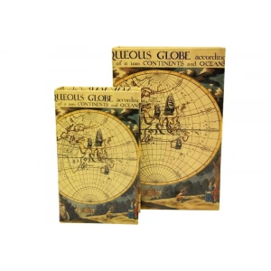 Kutu Kitap Harita 2li Set Dekoratif Hediyelik