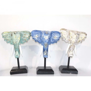 Maun Ağacı Masa Fil Kafası Biblo