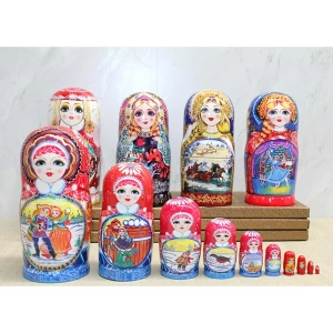 MDB 10Lu Ahşap Matruşka Seti